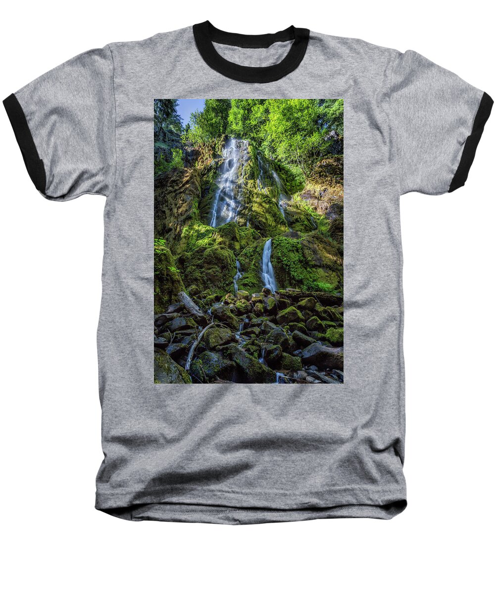 Moon Falls Baseball T-Shirt featuring the photograph Moon Falls, No. 2 by Belinda Greb