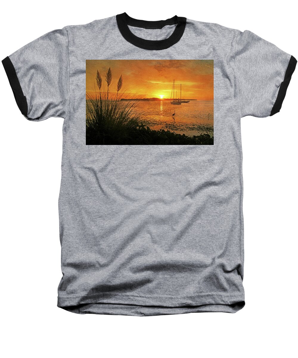 Tropical Sunrise Baseball T-Shirt featuring the photograph Morning Light - Florida Sunrise by HH Photography of Florida