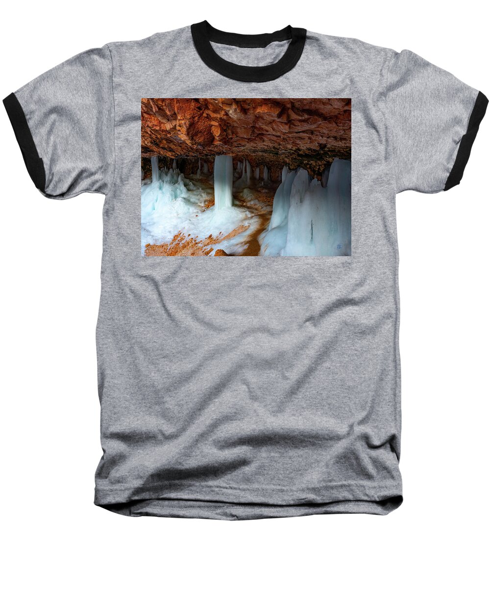 50s Baseball T-Shirt featuring the photograph Mossy Cave by Edgars Erglis