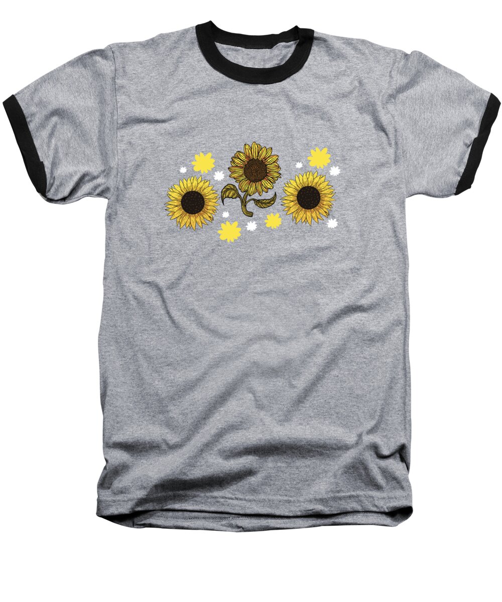 Mothers Day Baseball T-Shirt featuring the digital art Mothers Day Flower Pattern Grandma Floral Print by Toms Tee Store