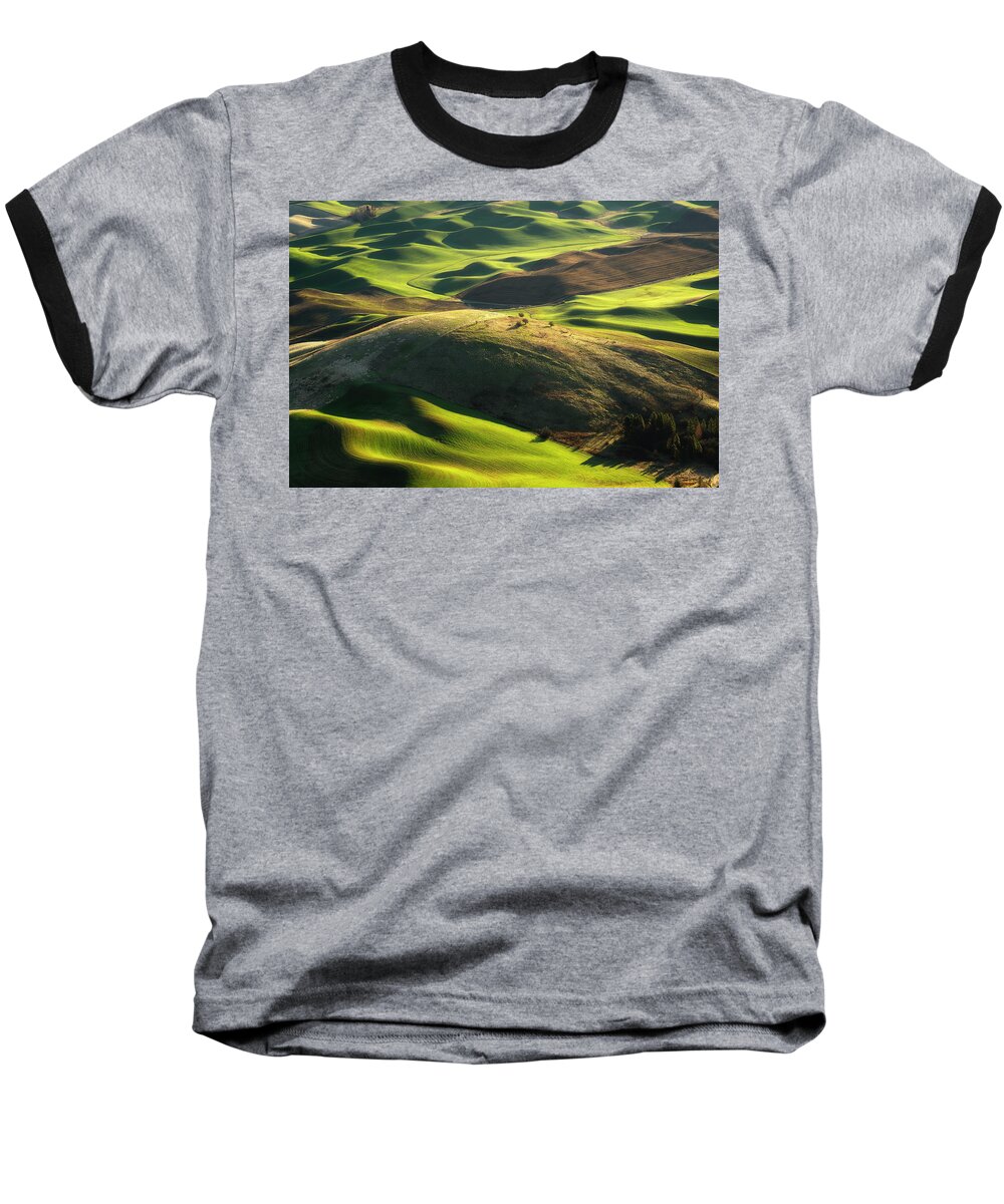 Palouse Baseball T-Shirt featuring the photograph Mounds of Joy by Ryan Manuel