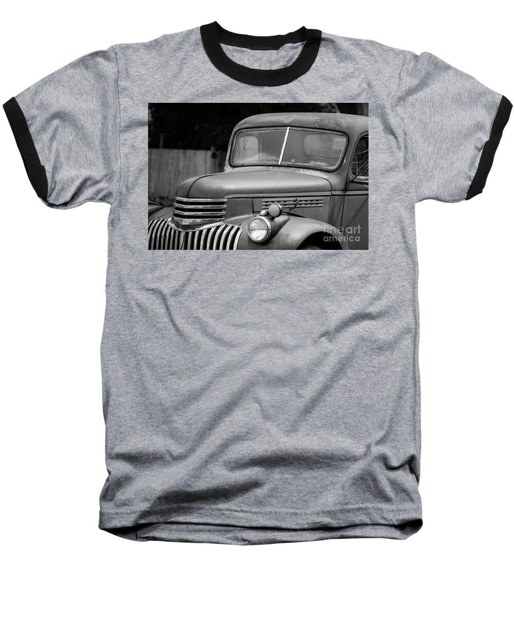 Vintage Car Baseball T-Shirt featuring the photograph My Grandfather's old truck by Edward Fielding