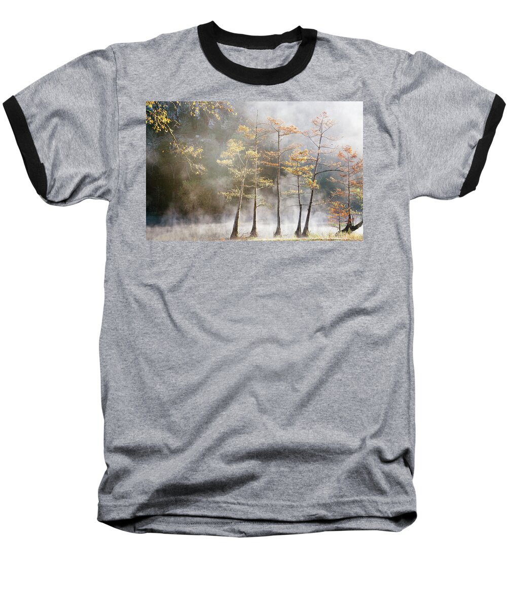 Cypress Baseball T-Shirt featuring the photograph Mysterious Cypress by Iris Greenwell
