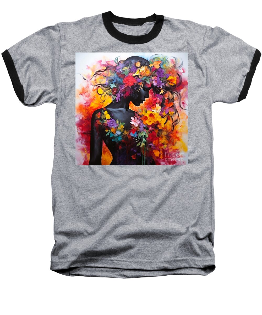 Natures Beauty Baseball T-Shirt featuring the painting Natures Beauty by Crystal Stagg