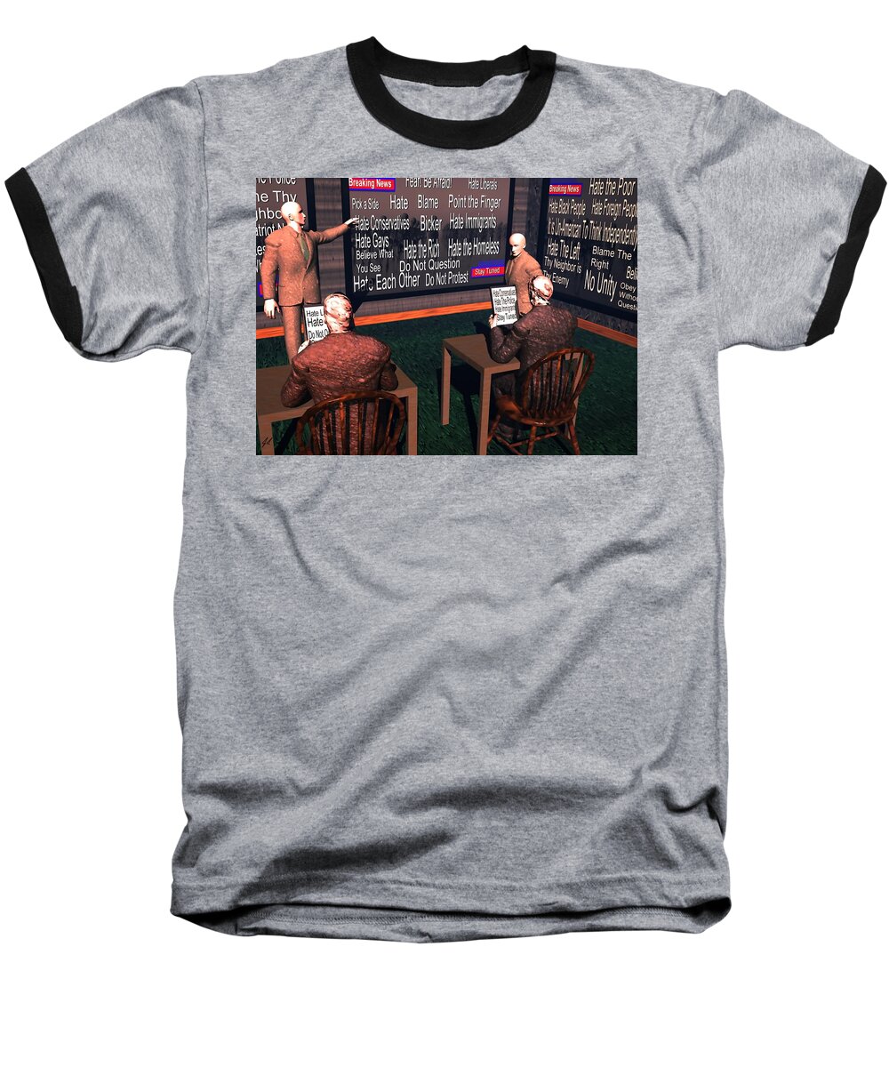 John Alexander Baseball T-Shirt featuring the digital art Neo Pavlovian Conditioning by John Alexander