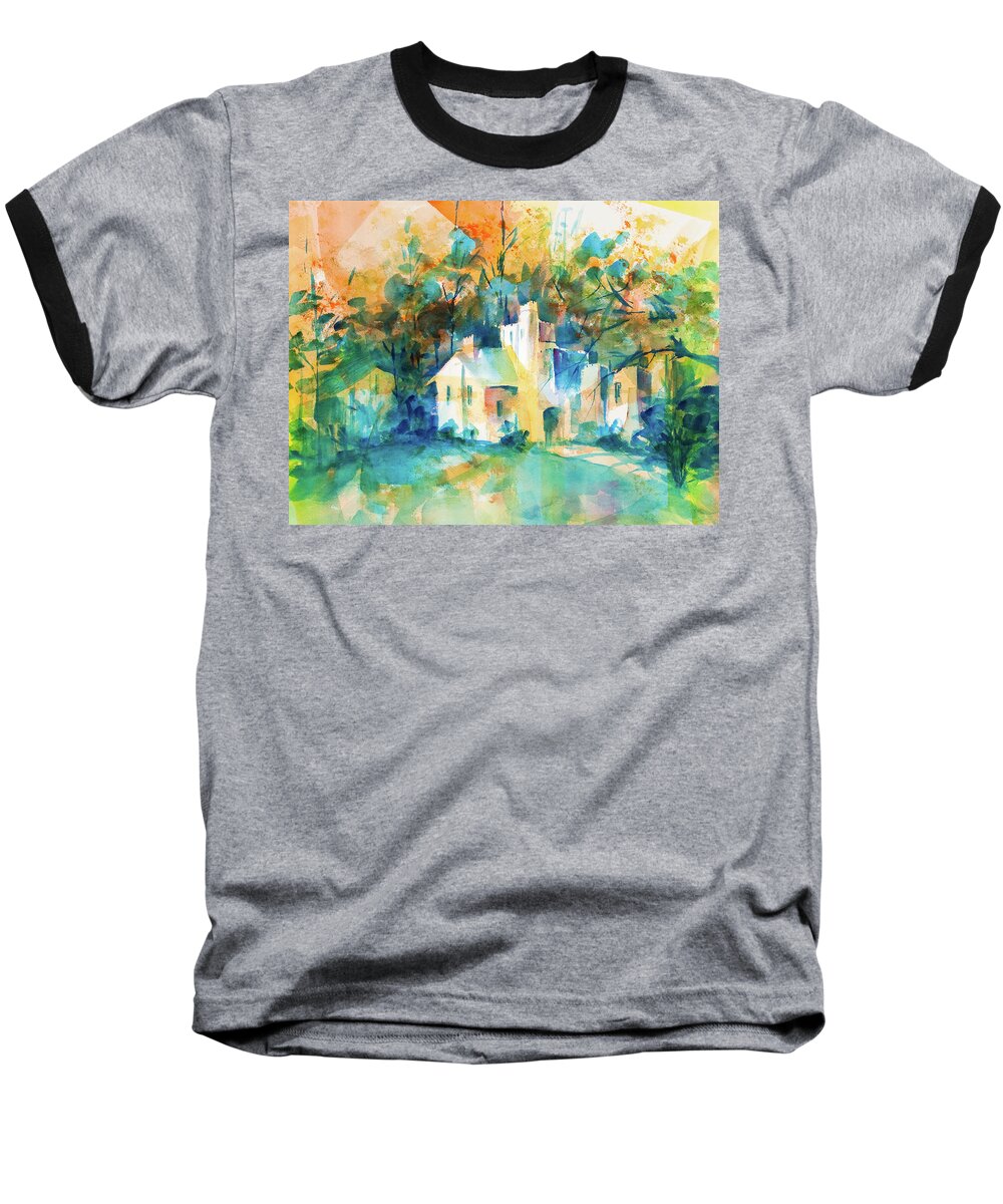 Historic Baseball T-Shirt featuring the painting Squire's Castle by Lee Beuther