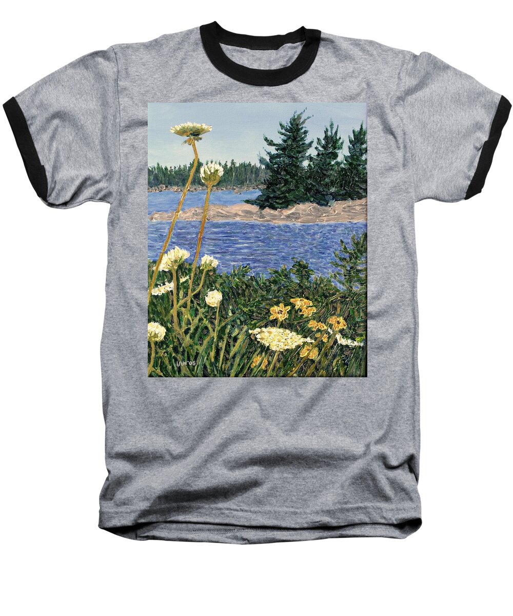 Northern Ontario Baseball T-Shirt featuring the painting North Channel Lake Huron by Ian MacDonald