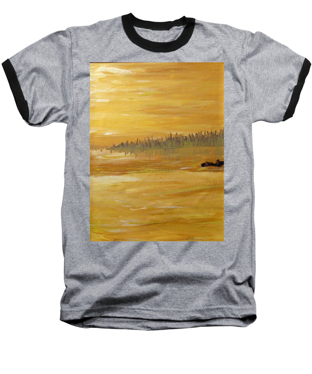 Northern Ontario Baseball T-Shirt featuring the painting Northern Ontario Two by Ian MacDonald