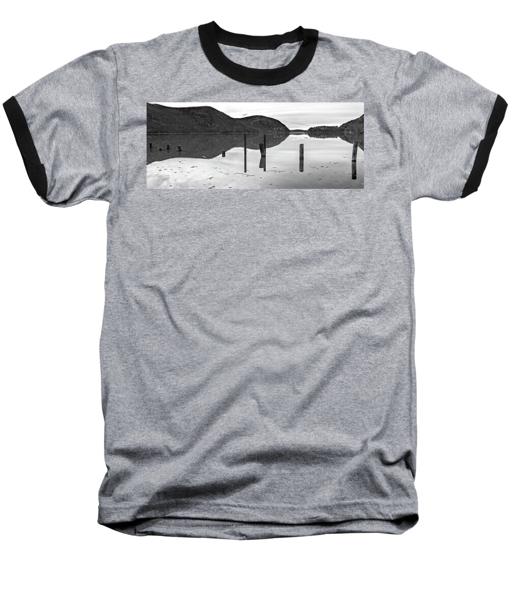 Hudson River Baseball T-Shirt featuring the photograph November River by Angelo Marcialis