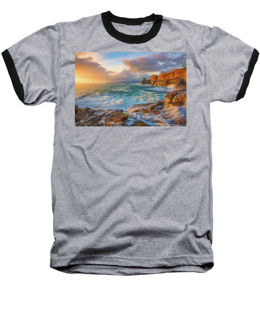 Oregon Baseball T-Shirt featuring the photograph Oregon Coast Wonder by Darren White
