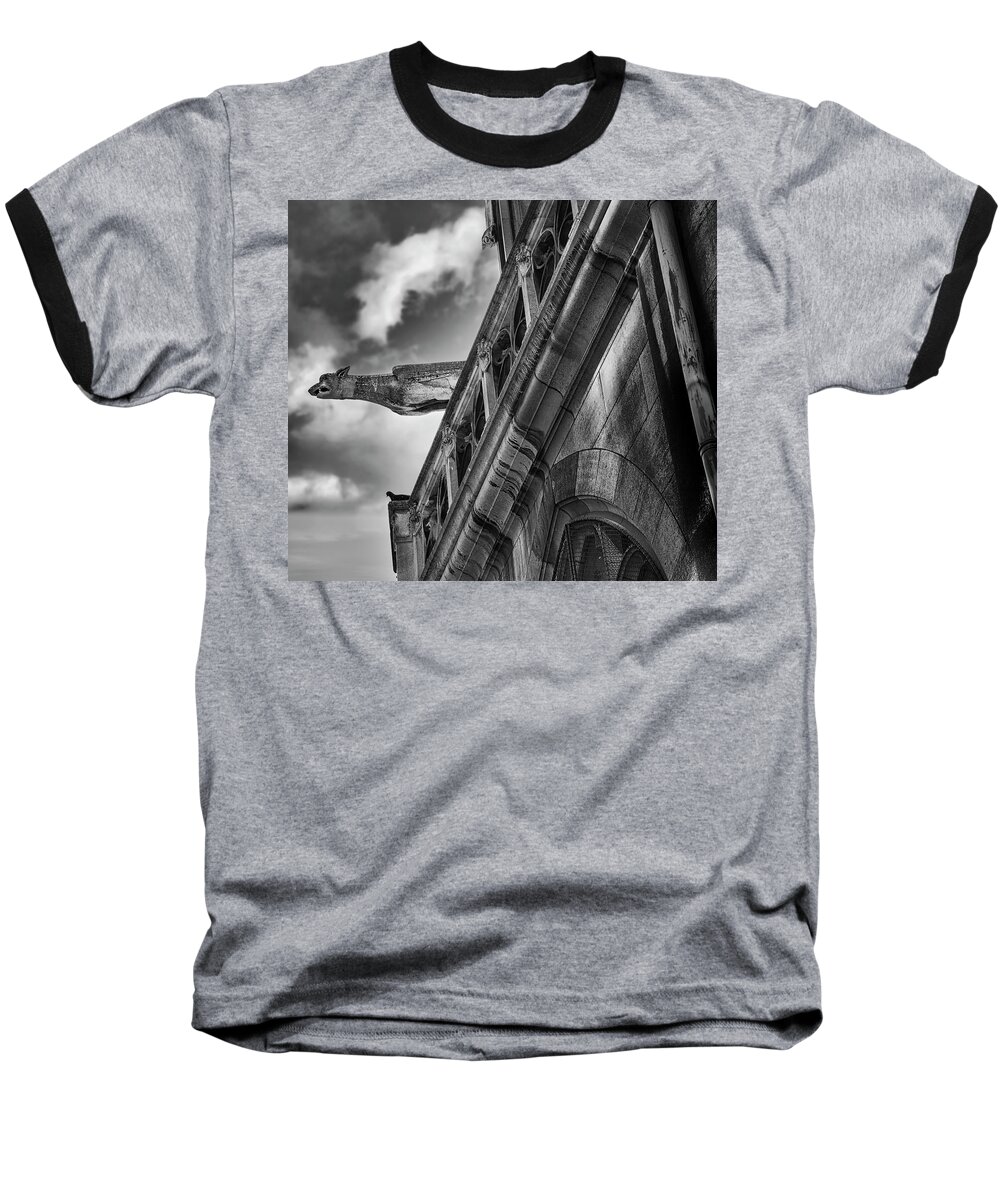 Gargoyle Baseball T-Shirt featuring the photograph Out There by John Hansen