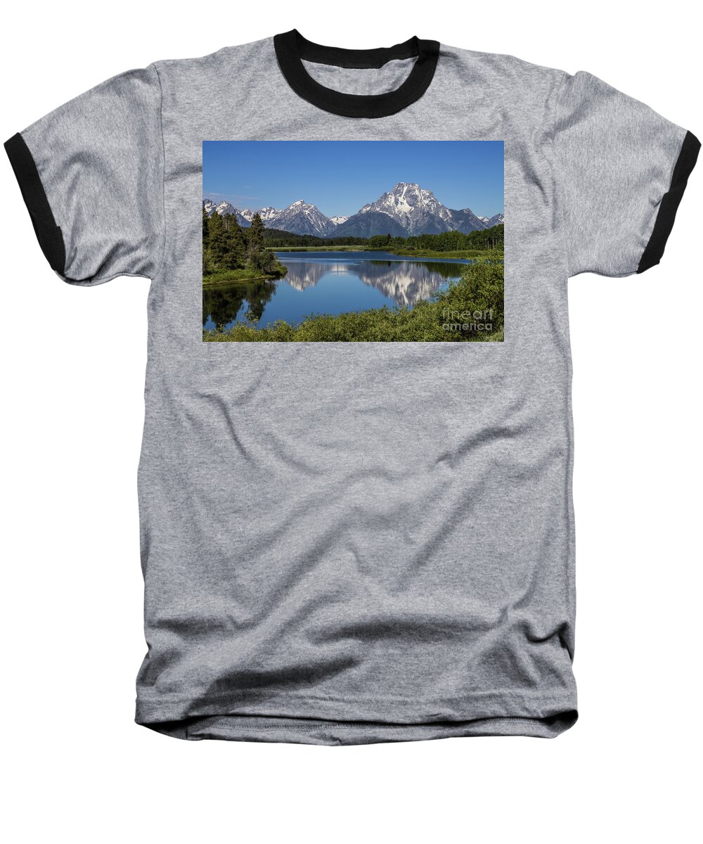 Grand Teton National Park Baseball T-Shirt featuring the photograph Oxbow Bend by Suzanne Luft