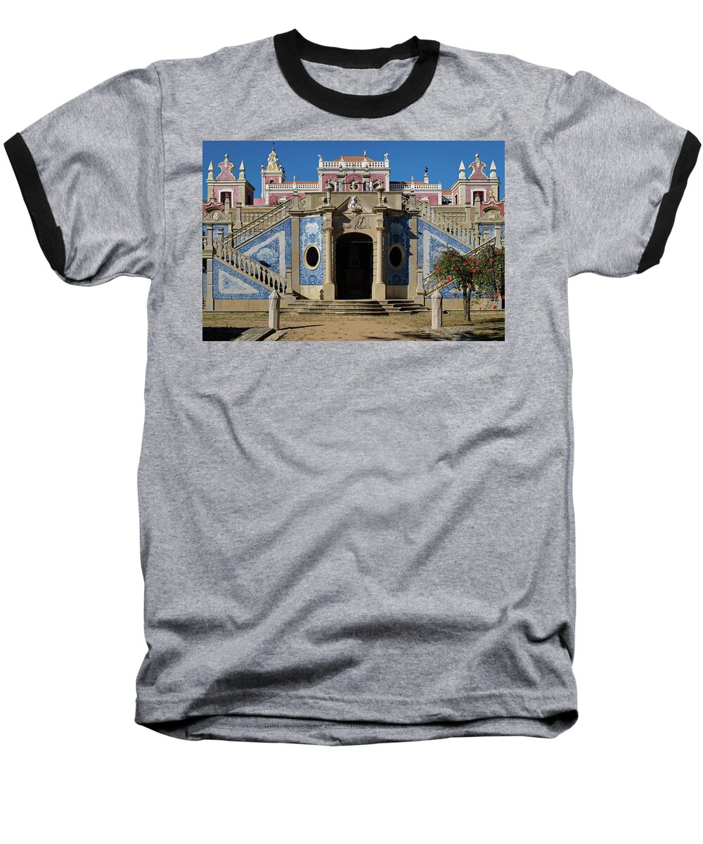 Estoi Palace Baseball T-Shirt featuring the photograph Palacio de Estoi front view by Angelo DeVal