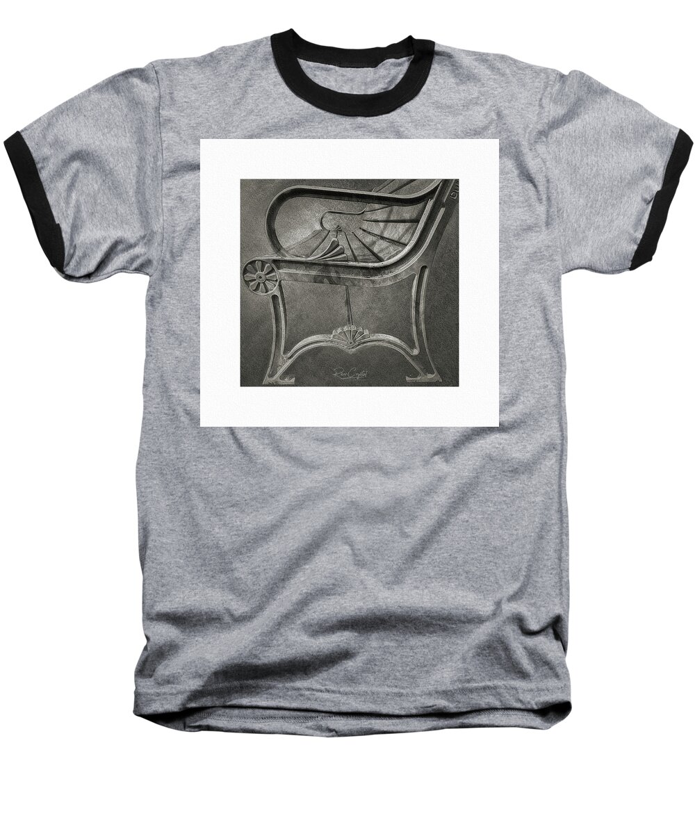 Park Bench Baseball T-Shirt featuring the photograph Park Your Butt by Rene Crystal