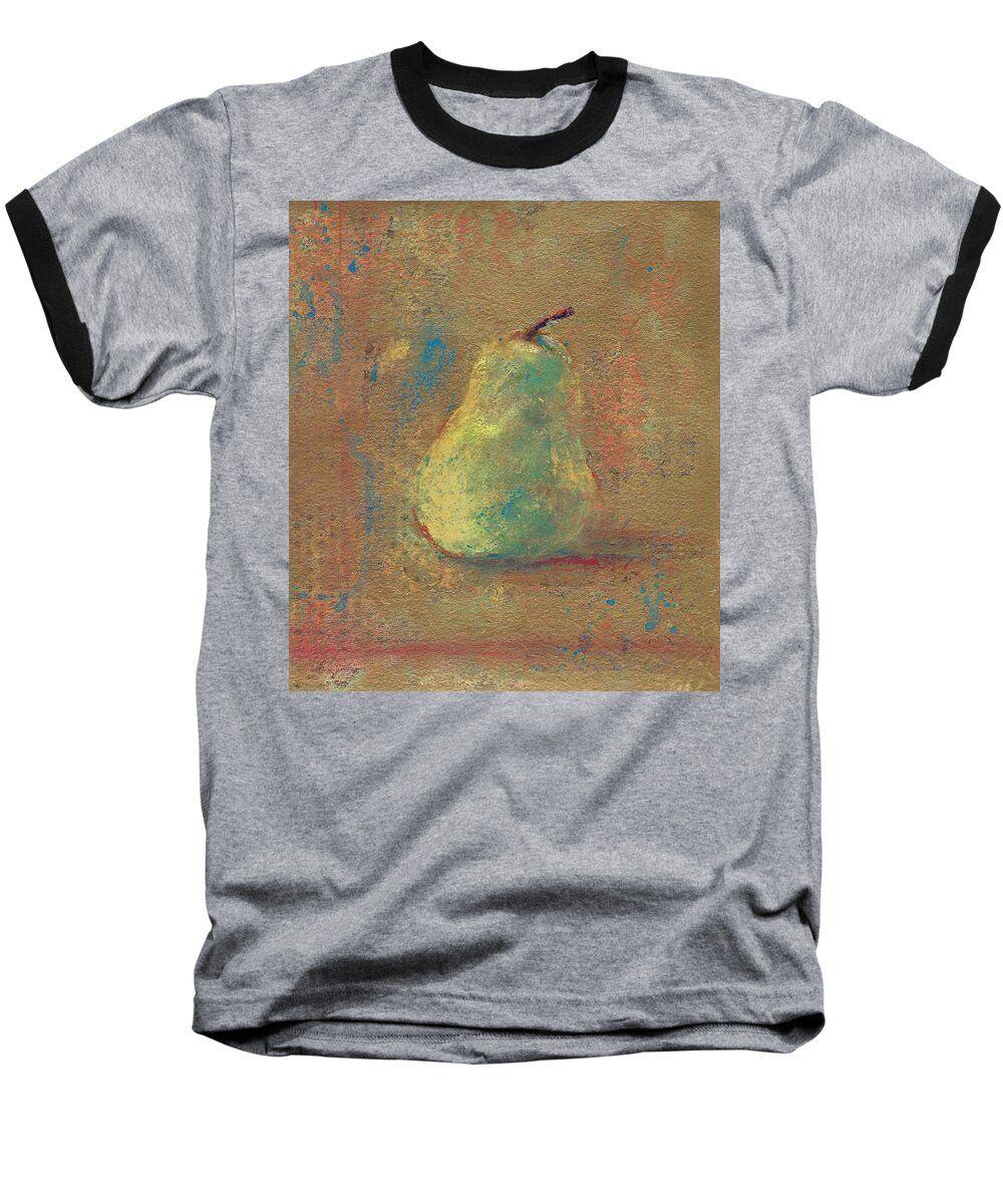 Pear Baseball T-Shirt featuring the painting Pear by Ruth Kamenev
