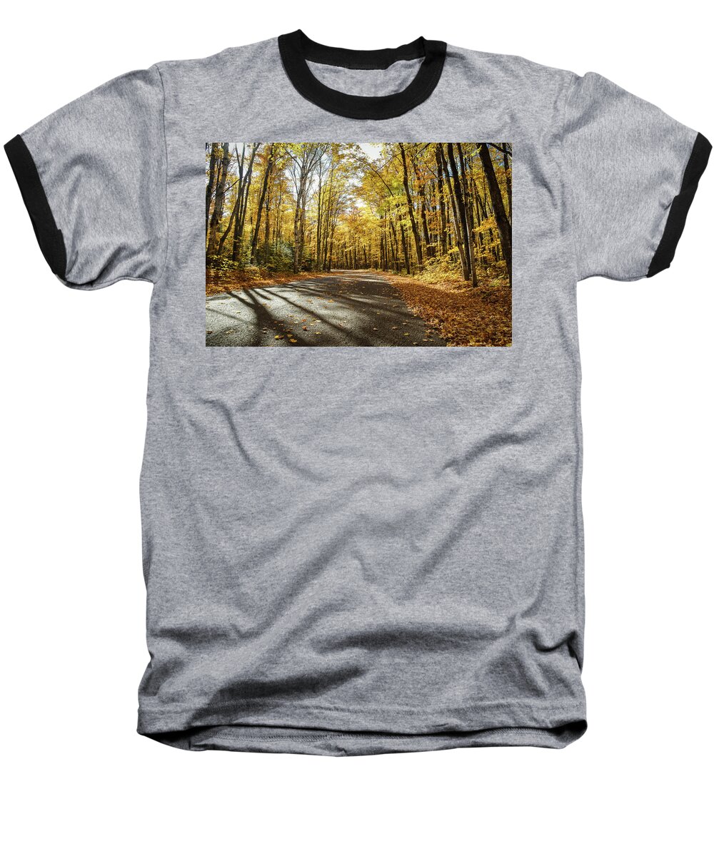 Fall Baseball T-Shirt featuring the photograph Peeking in the Trees by Jill Laudenslager