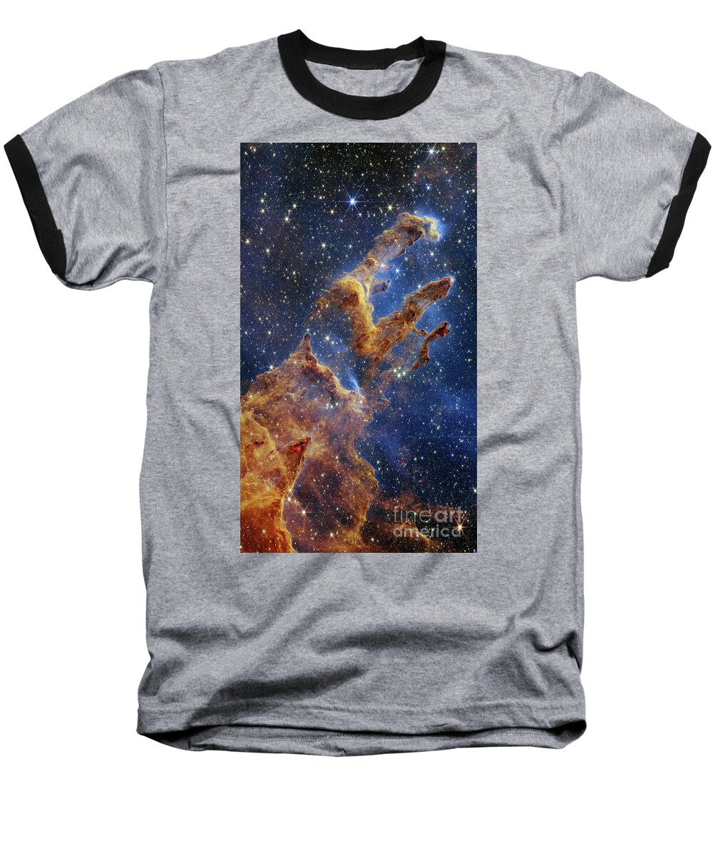 M16 Baseball T-Shirt featuring the photograph Pillars of Creation, JWST image by Science Photo Library