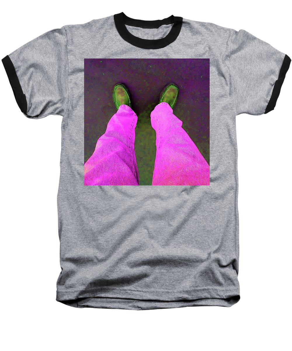Pink Baseball T-Shirt featuring the photograph Pink Pants by Andrew Lawrence