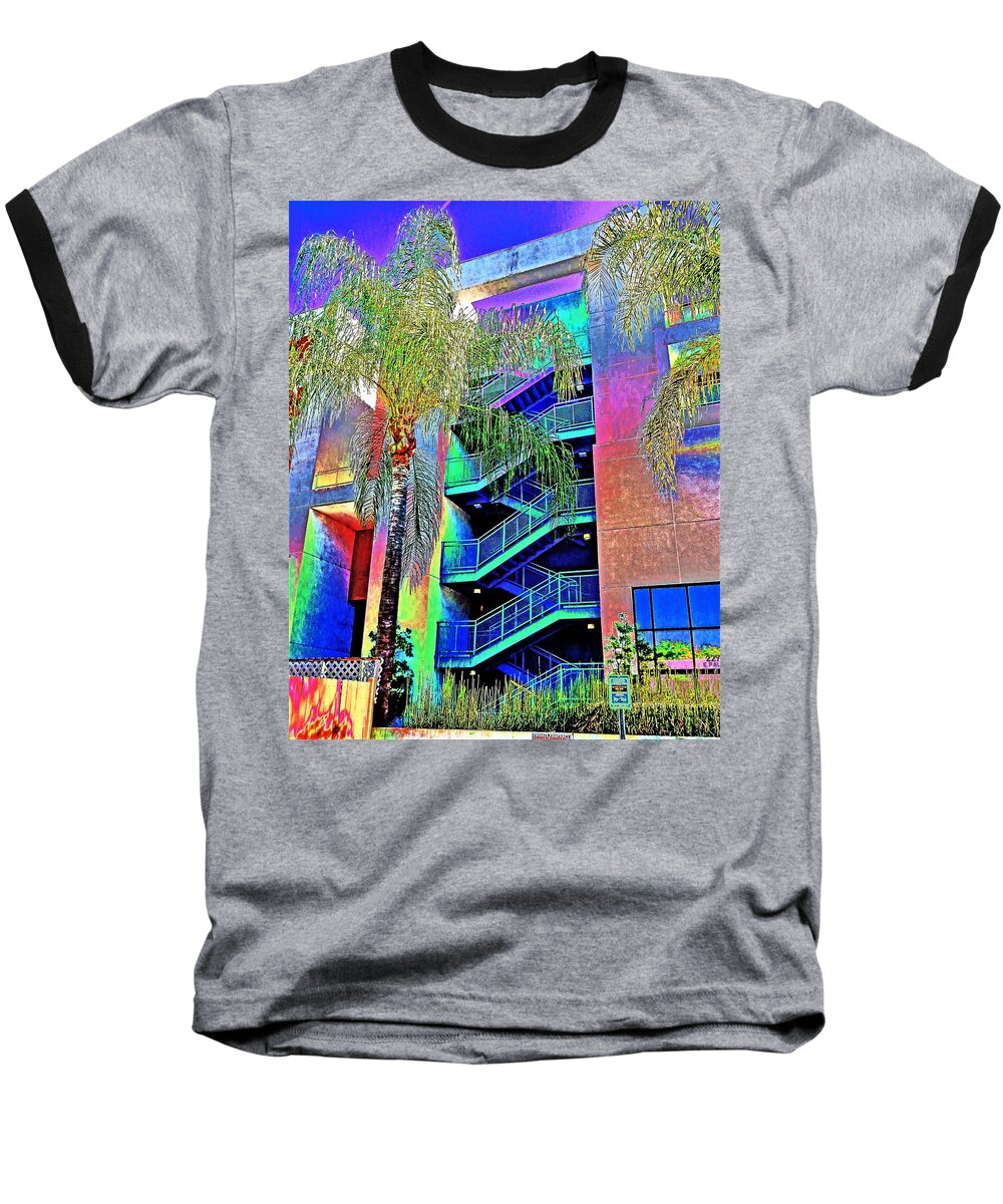 Color Baseball T-Shirt featuring the photograph Rainbow Building by Andrew Lawrence