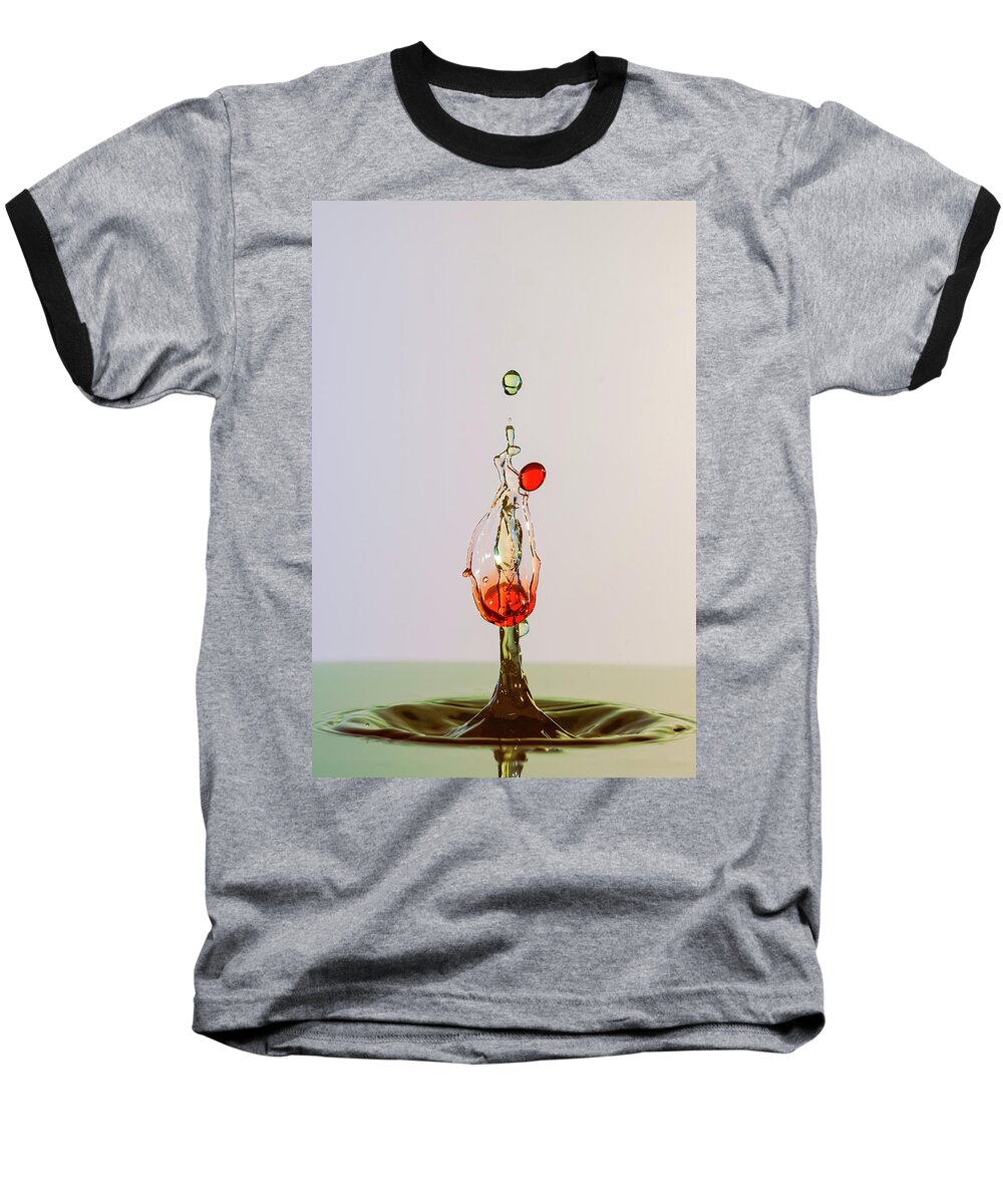 Abstract Baseball T-Shirt featuring the photograph Red and Green by Sue Leonard