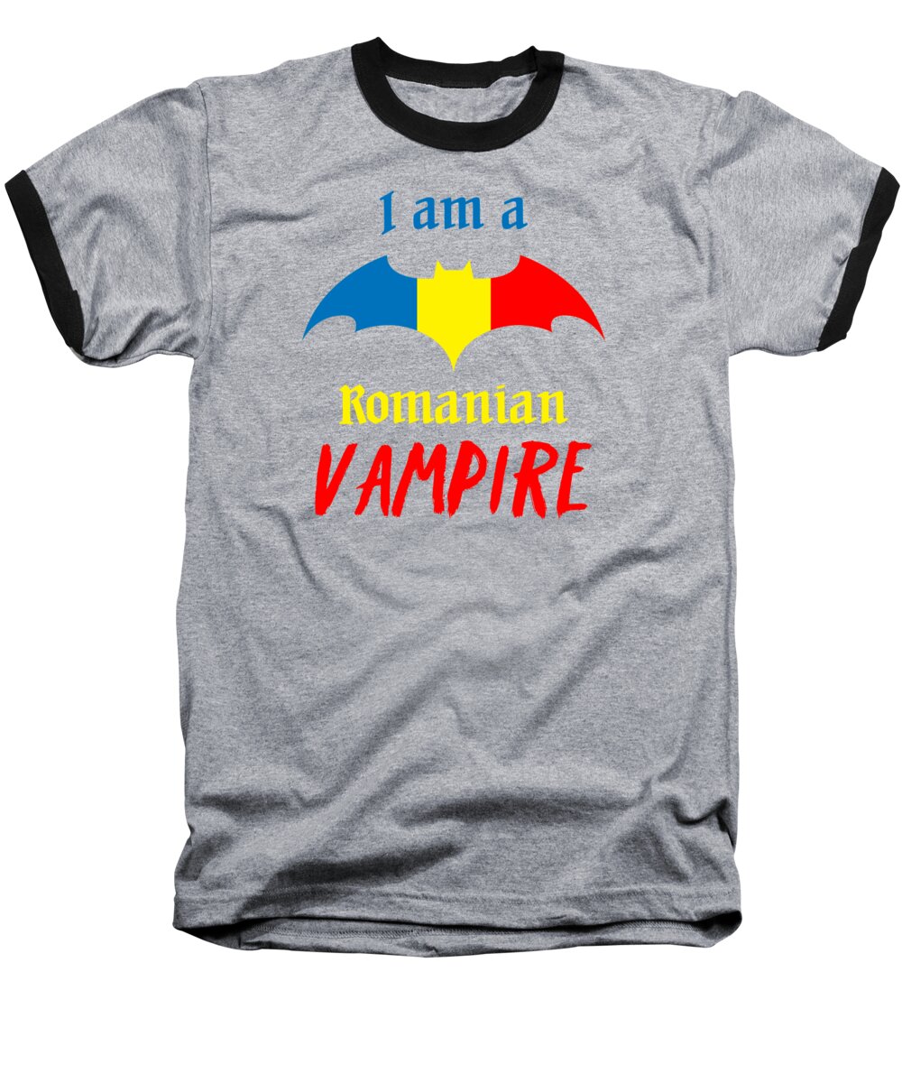 Zombie Baseball T-Shirt featuring the digital art Romanian Vampire Halloween by Thomas Larch