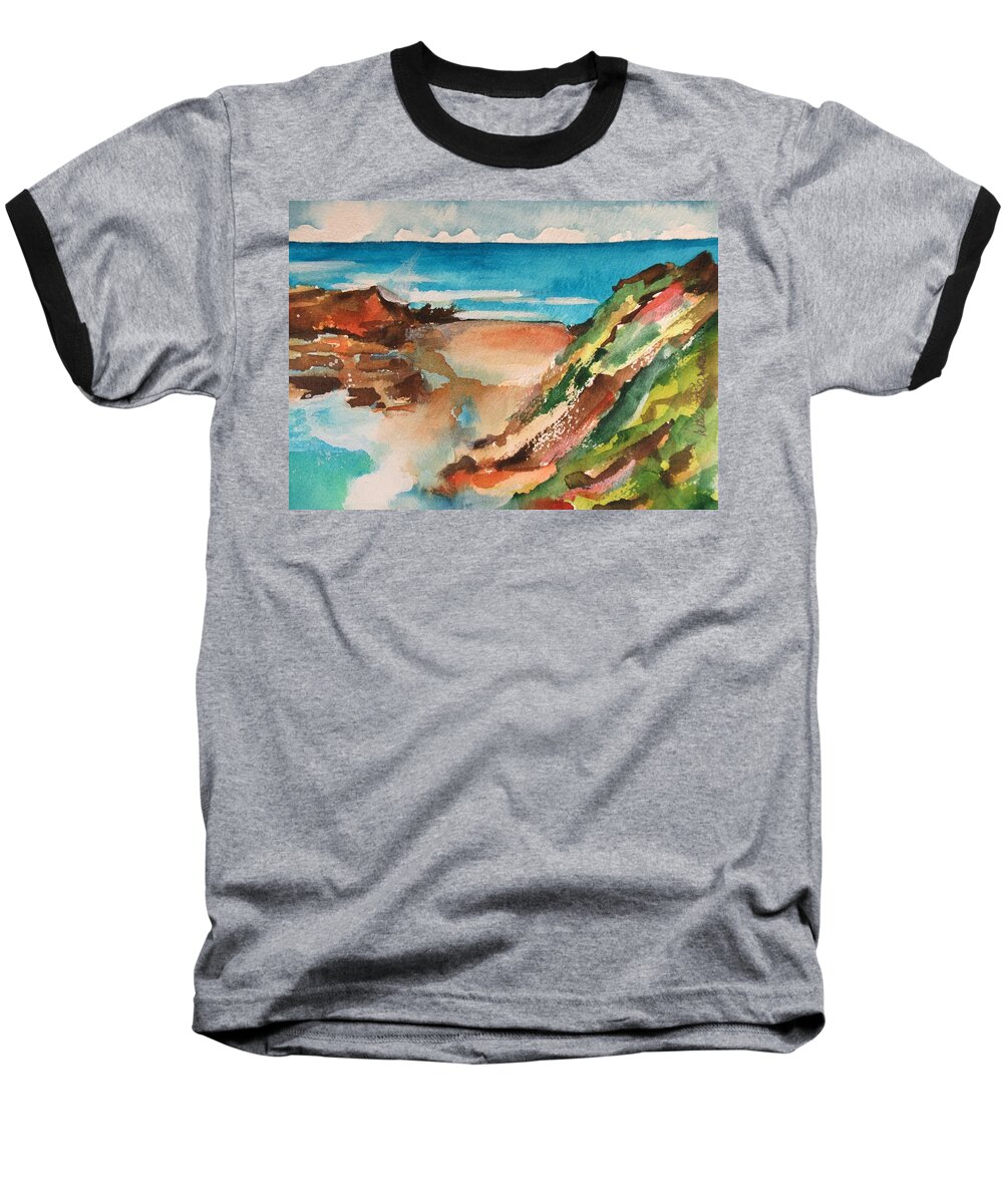 Treasure Island Baseball T-Shirt featuring the painting Romantic Treasure Island by Dale Bernard
