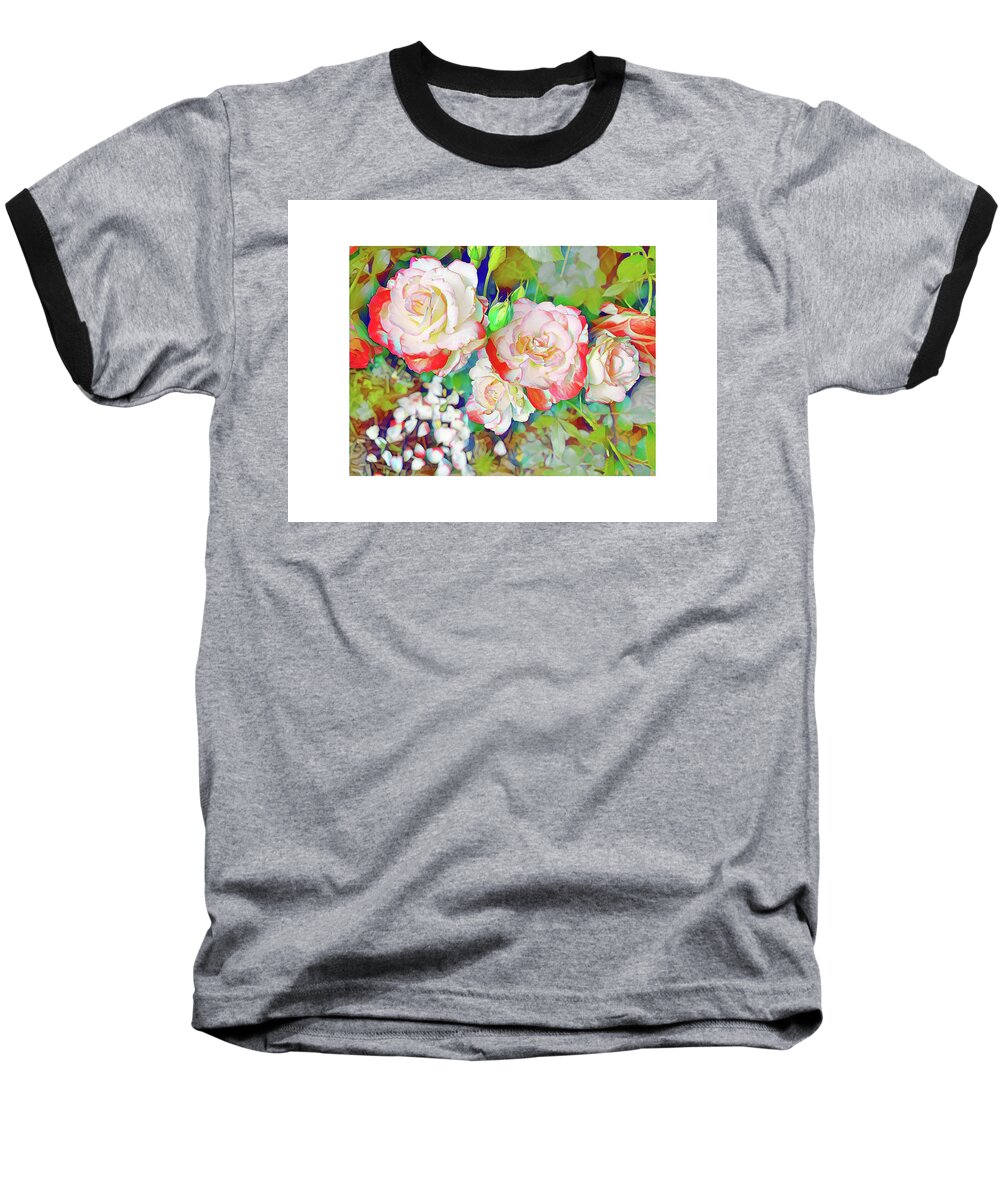 Roses Baseball T-Shirt featuring the photograph Rose Cluster by Diane Lindon Coy
