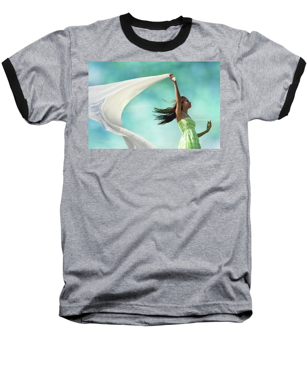Whimsical Baseball T-Shirt featuring the photograph Sailing A Favorable Wind by Laura Fasulo