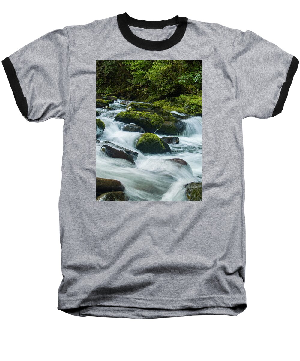 Forests Baseball T-Shirt featuring the photograph Salmon River Rapids by Steven Clark