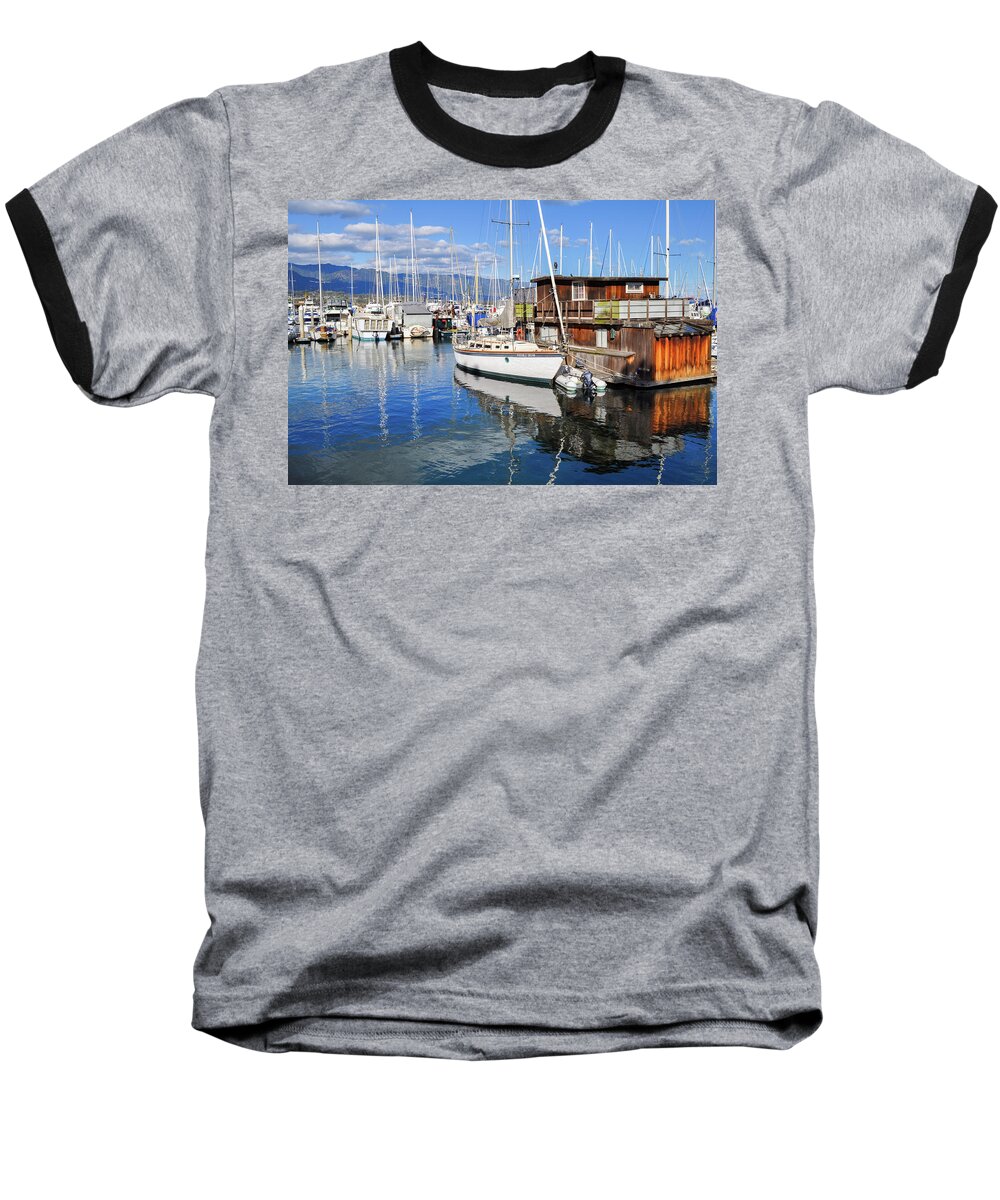 Santa Barbara Harbor Baseball T-Shirt featuring the photograph Santa Barbara Harbor by Kyle Hanson