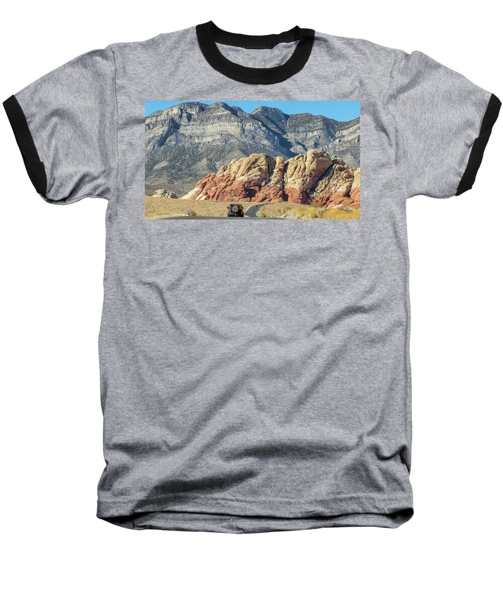  Baseball T-Shirt featuring the photograph Scenic Drive Red Rock Canyon by Michael W Rogers