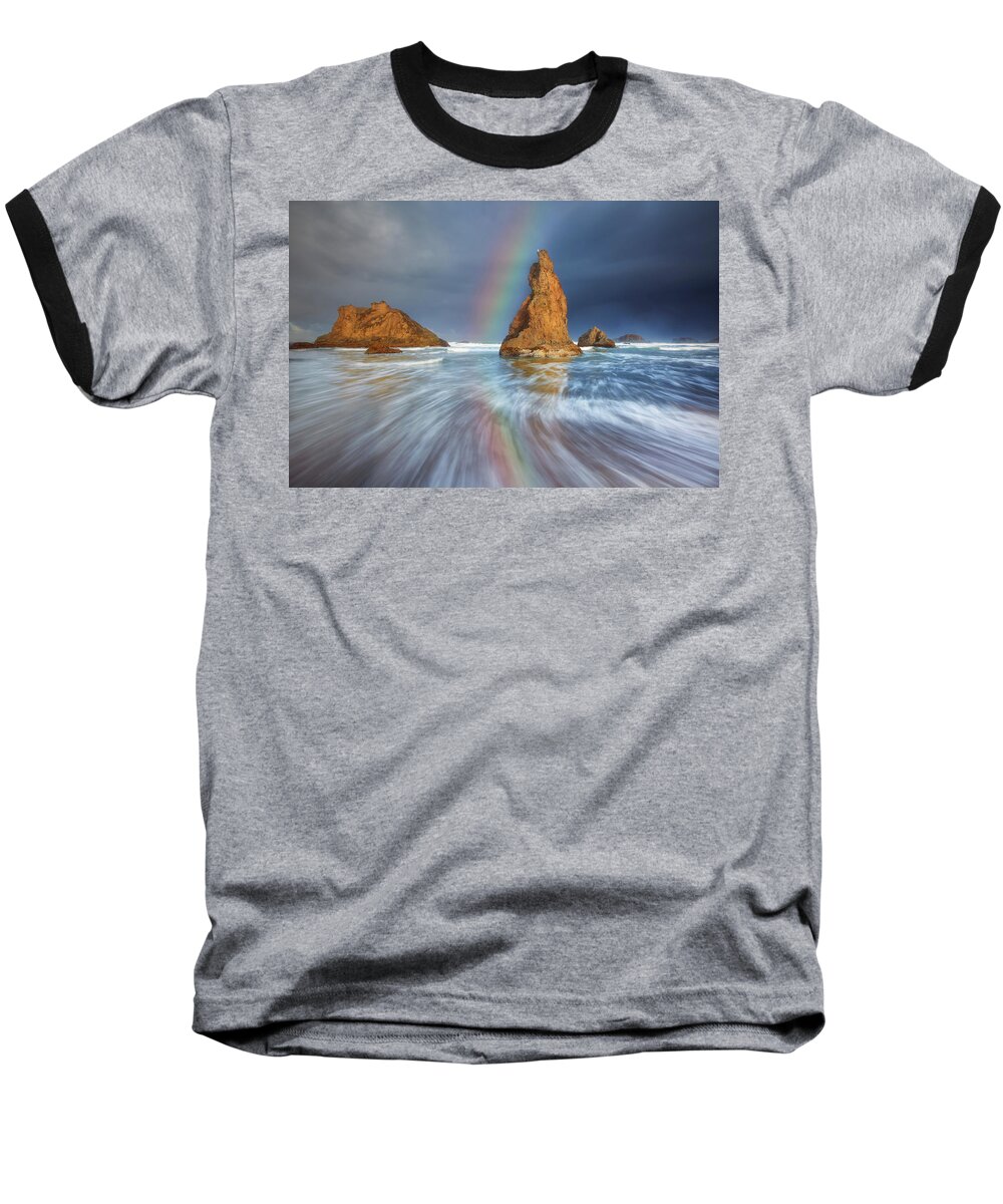 Oregon Baseball T-Shirt featuring the photograph Seagull Storm Watch by Darren White