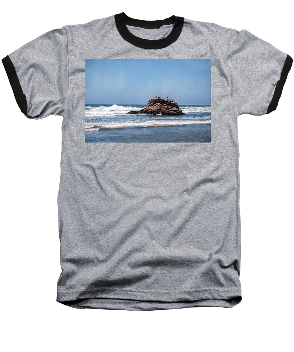 2020 Baseball T-Shirt featuring the photograph Seagulls At The Beach by Ant Pruitt