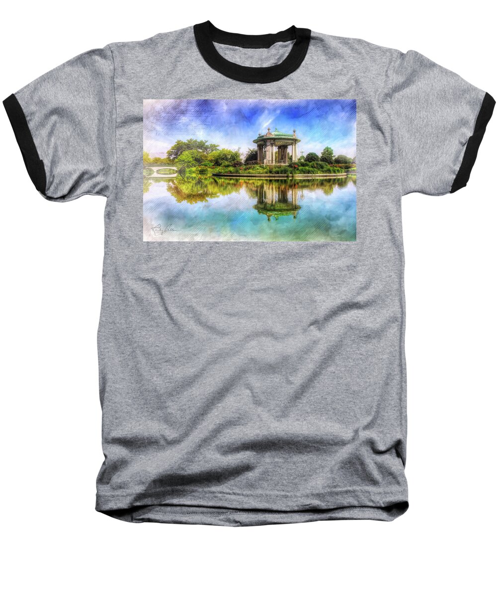 Nathan Frank Bandstand Baseball T-Shirt featuring the photograph Serenity by Randall Allen
