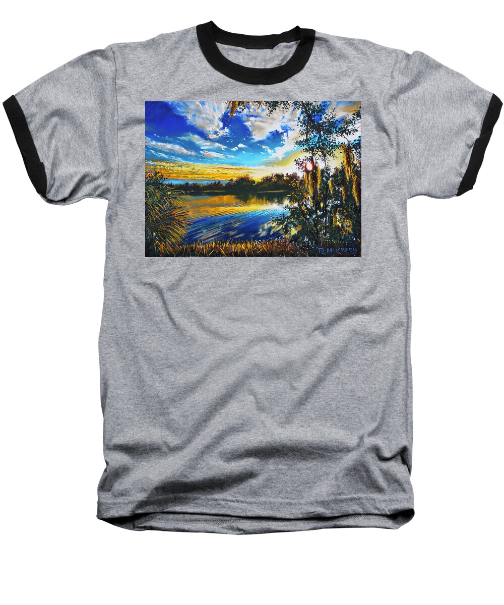 Outdoor Baseball T-Shirt featuring the painting Spanish Moss by Rick McKinney