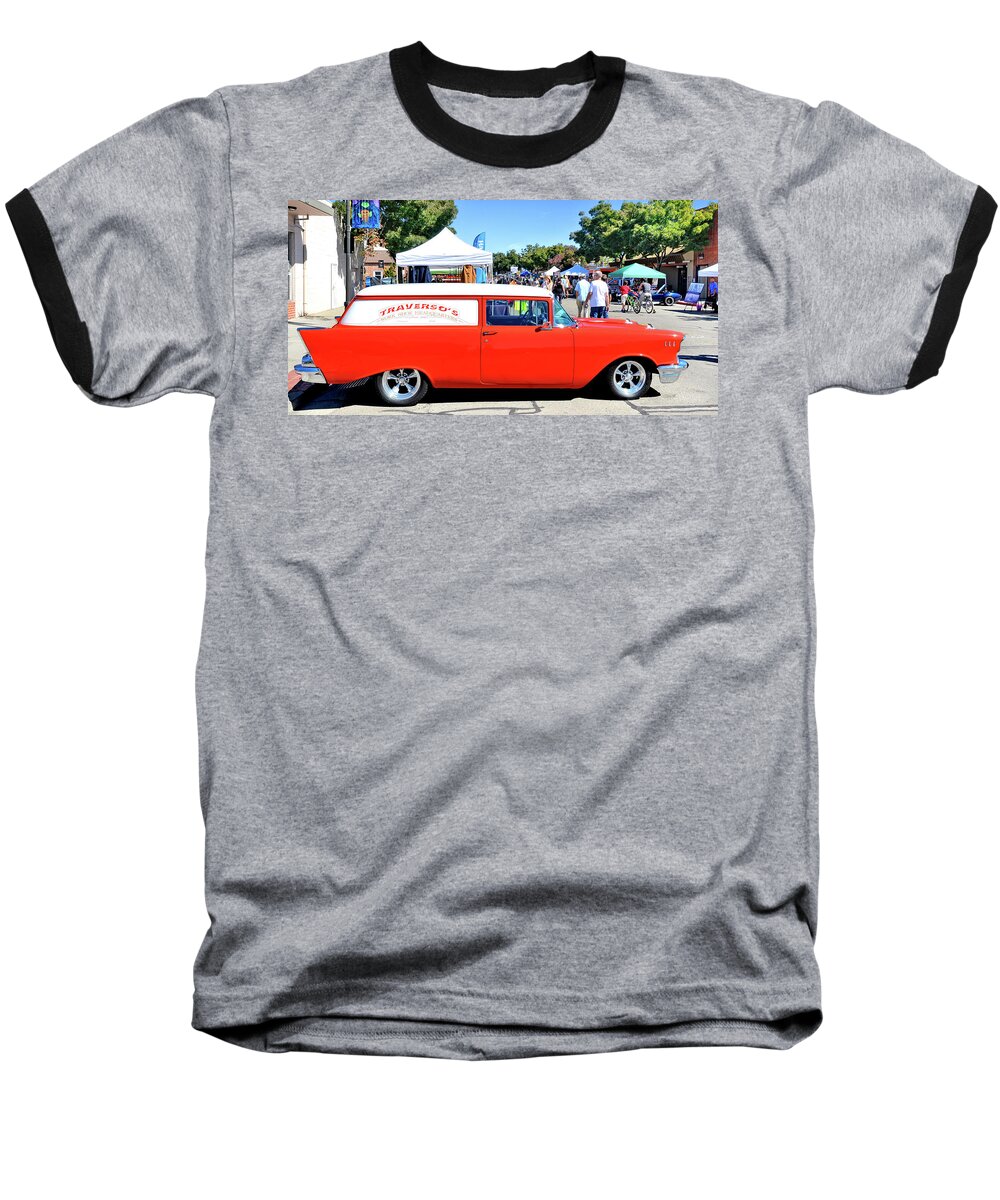 1957 Chevrolet Baseball T-Shirt featuring the photograph Special Delivery by David Lawson