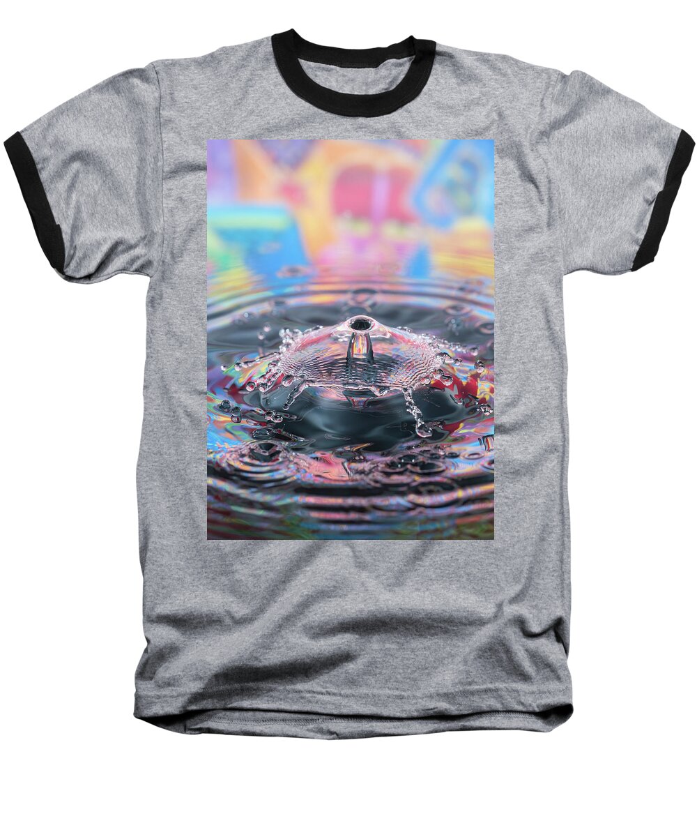 Abstract Baseball T-Shirt featuring the photograph Splashing Time by Sue Leonard