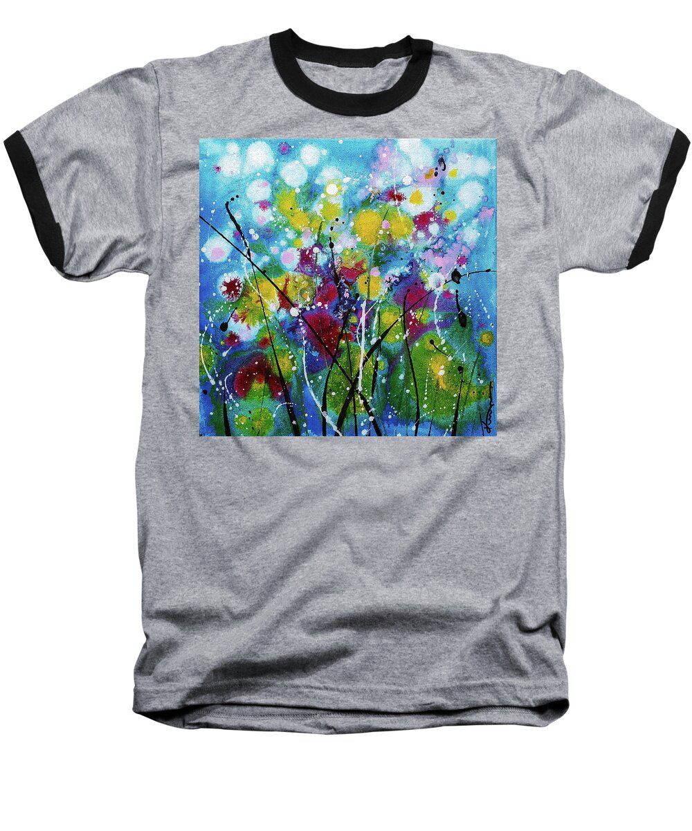 Spring Is Here Baseball T-Shirt featuring the painting Spring is Here by Kume Bryant