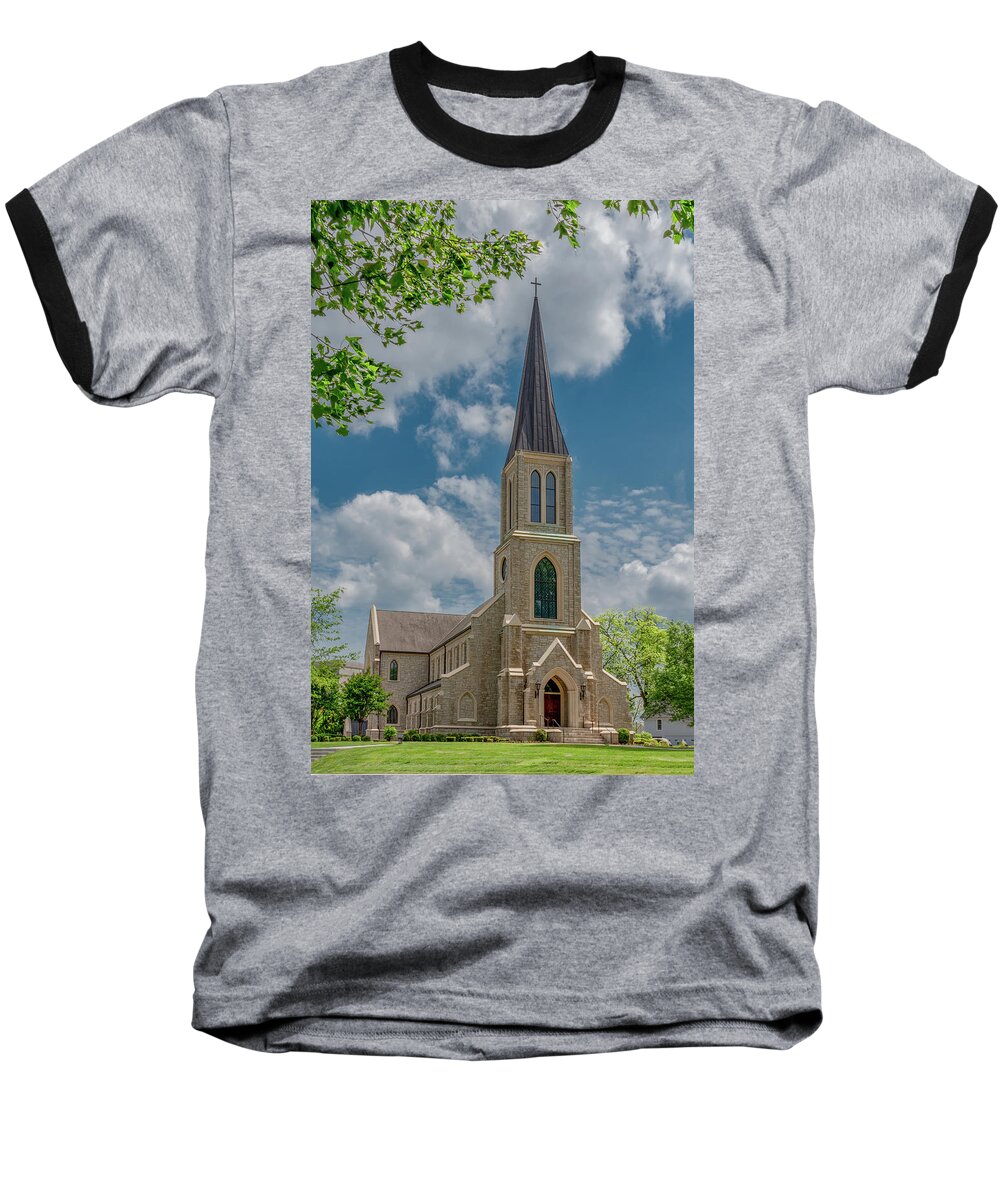 Tennessee Baseball T-Shirt featuring the photograph Springtime Chapel, Lee University by Marcy Wielfaert