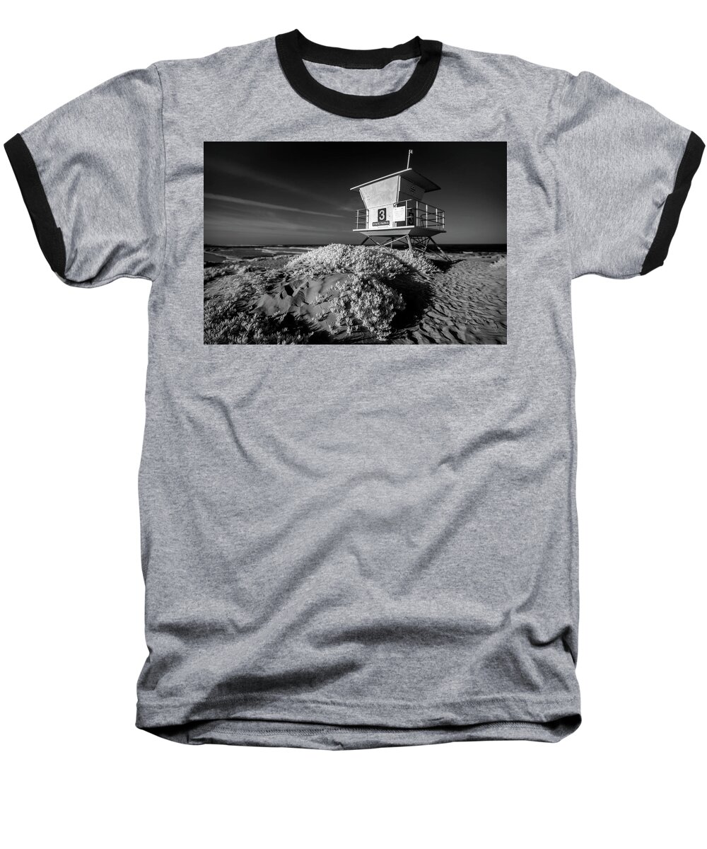 Black And White Baseball T-Shirt featuring the photograph State Park Cubicle Number 3 by Sean Foster