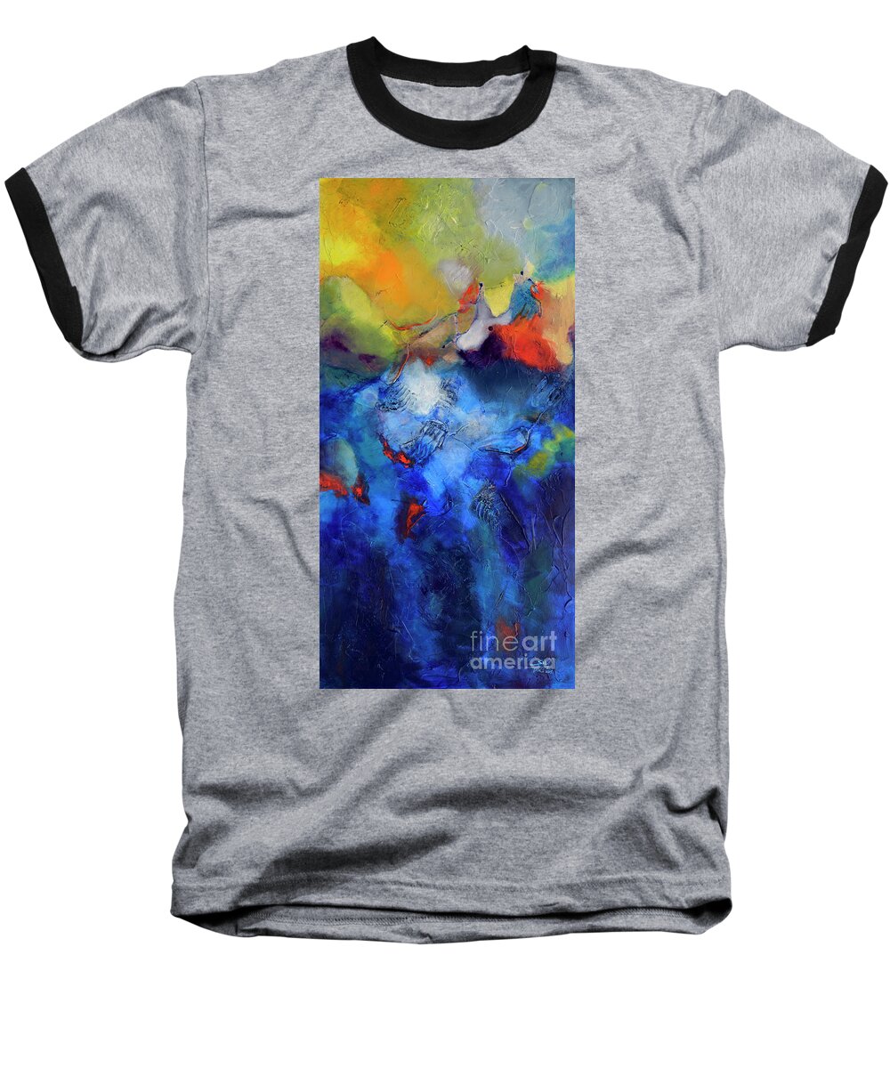 Stone Baseball T-Shirt featuring the painting Strata 2 by Sally Trace