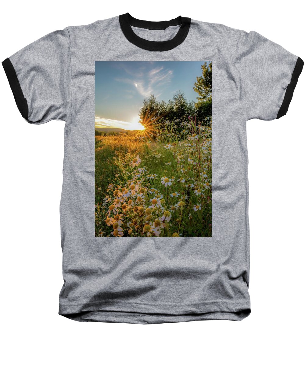 Landscape Baseball T-Shirt featuring the photograph Summer Evening by Rose-Marie Karlsen