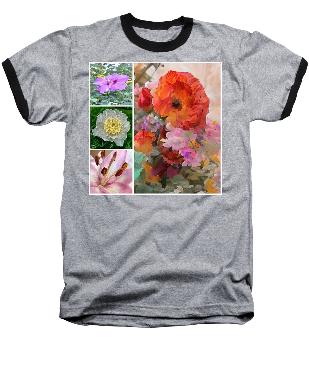 Flowers Baseball T-Shirt featuring the photograph Summer Flower Collection by Diane Lindon Coy