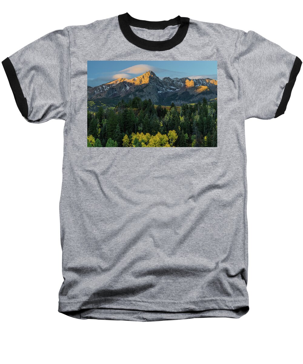 Autumn Baseball T-Shirt featuring the photograph Sunrise in Colorado - 8689 by Jerry Owens