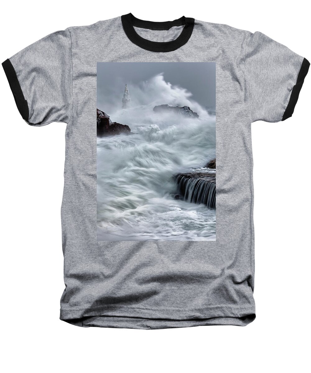 Ahtopol Baseball T-Shirt featuring the photograph Swallowed By The Sea by Evgeni Dinev