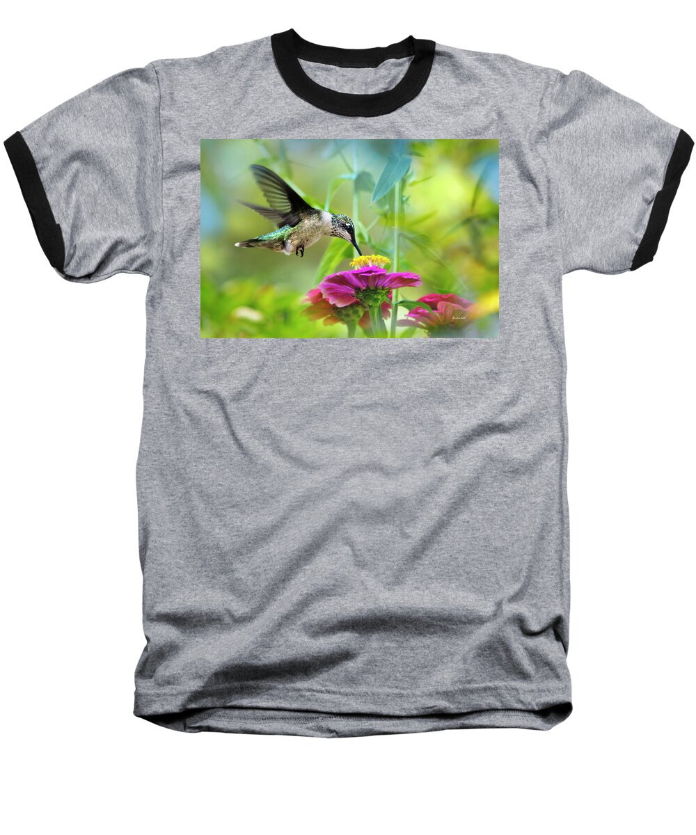 Hummingbird Baseball T-Shirt featuring the photograph Sweet Success by Christina Rollo