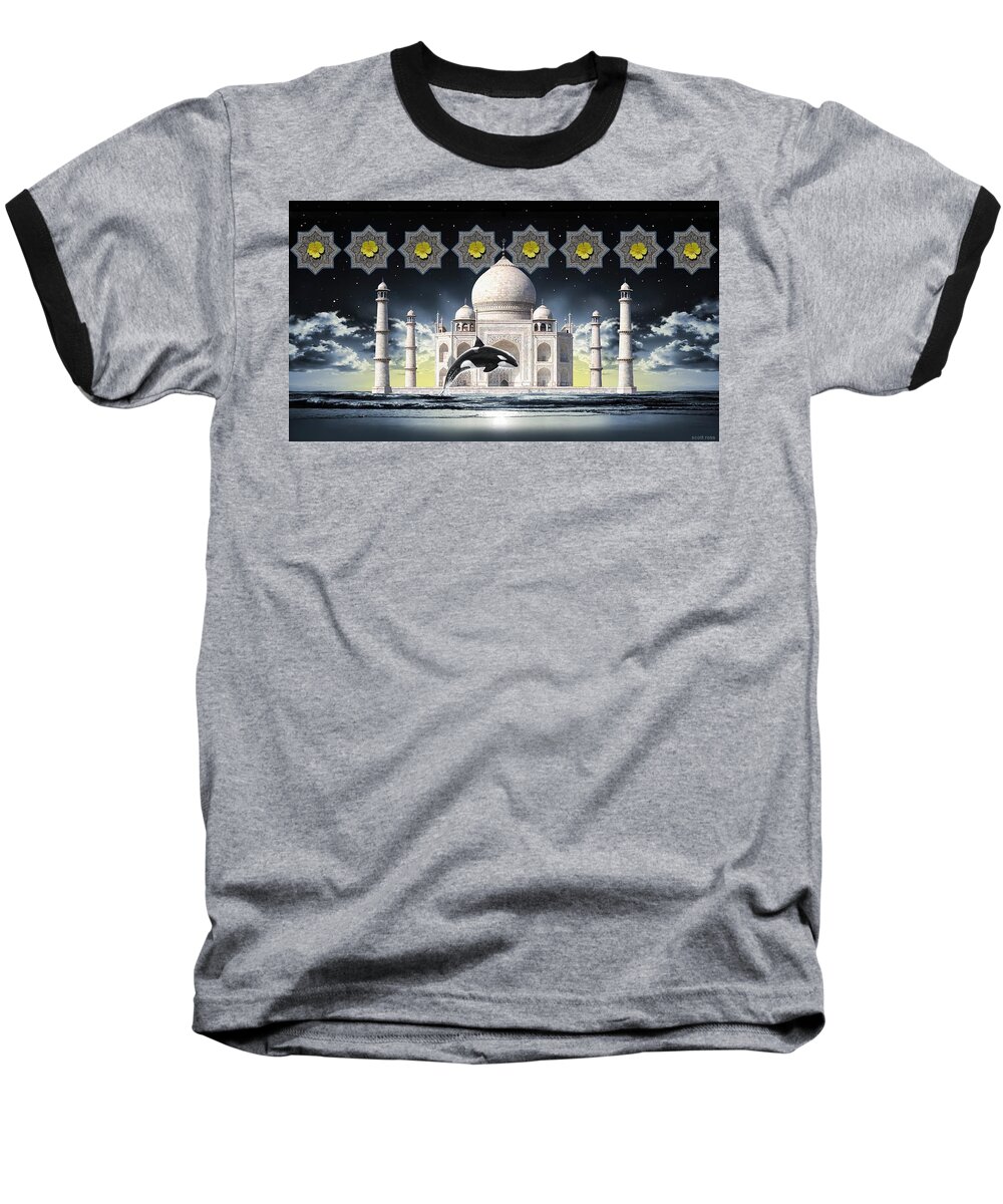 Surreal Baseball T-Shirt featuring the digital art Taj by Scott Ross