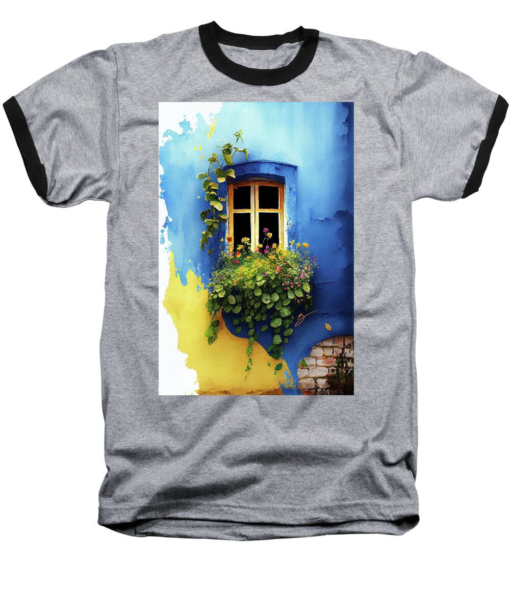 The Allure Of Venice Baseball T-Shirt featuring the painting The Allure of Venice by Greg Collins