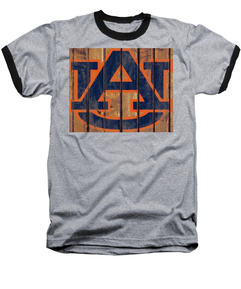 Auburn Tigers Baseball T-Shirt featuring the mixed media The Auburn Tigers 1a by Brian Reaves