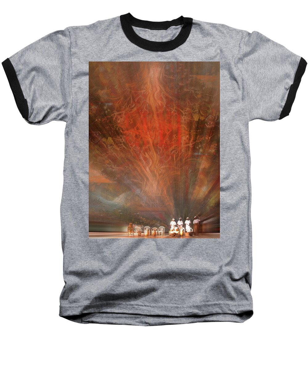 Drum Baseball T-Shirt featuring the photograph The Drumbeat Rising by Wayne King